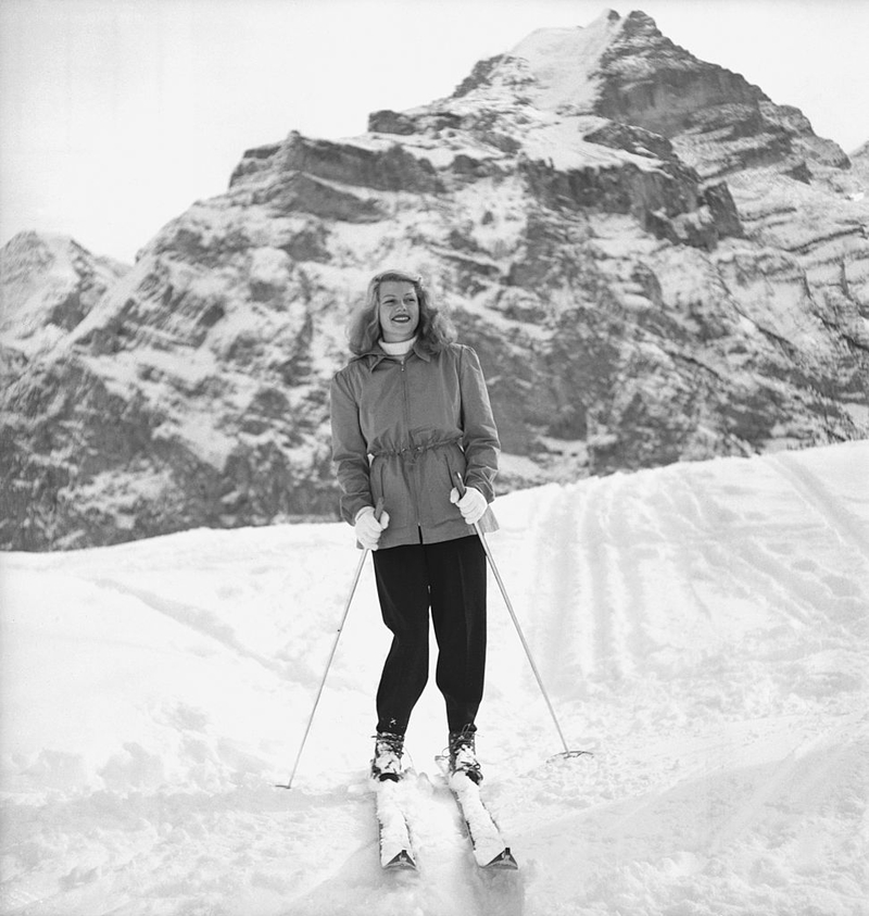 Rita Hayworth’s Winter Wonderland | Getty Images Photo by Hulton-Deutsch Collection/CORBIS