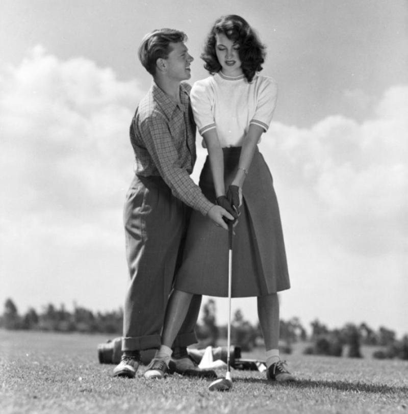 Mickey Rooney Gives Ava Gardner Golfing Tips | Getty Images Photo by Eric Carpenter/John Kobal Foundation