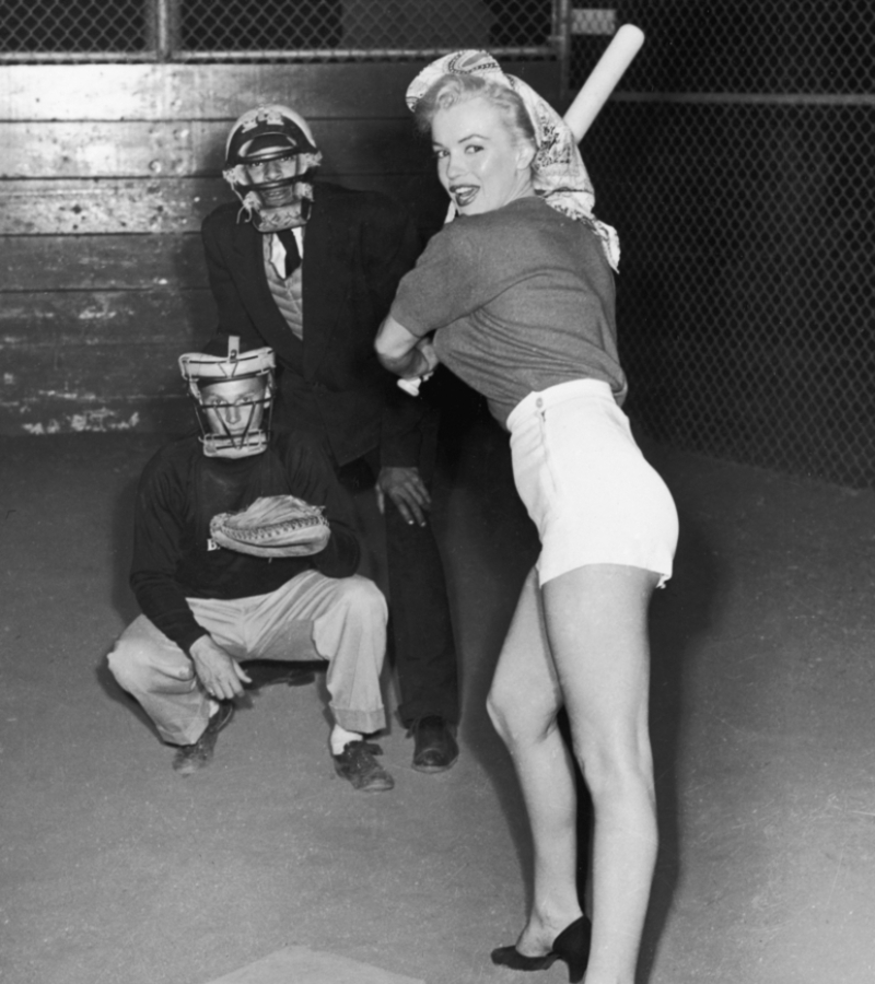 Marilyn Hits One Out of the Park | Getty Images Photo by Hulton Archive