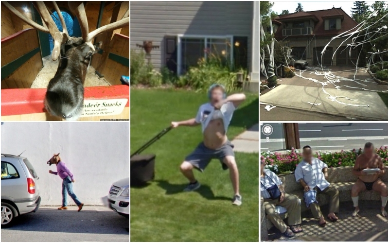 Even More Photos Captured by Google Street View | Reddit.com/fhainalex & MooseThatWasSetLoose & via Google Street View & Imgur.com/uN6og5j & d8UEf & wvgeaR8 via Google Street View