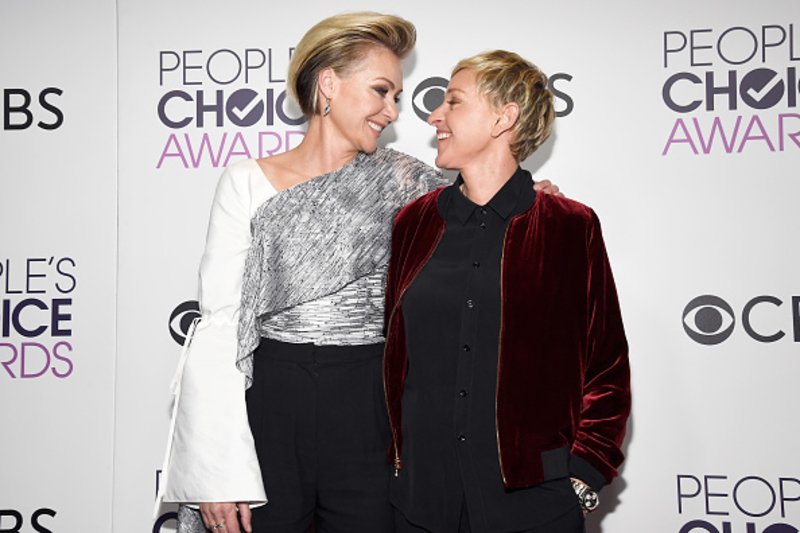 Ellen DeGeneres E Portia de Rossi | Getty Images Photo by Kevork Djansezian