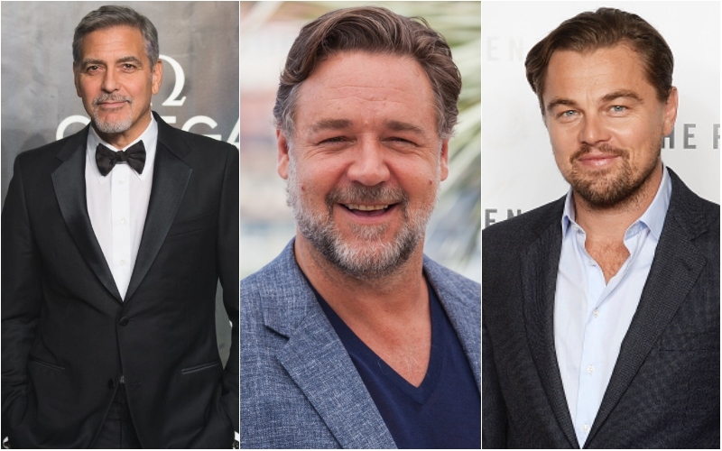 George Clooney vs. Russell Crowe y Leonardo DiCaprio | Getty Images Photo by Jeff Spicer & Dave J Hogan & taniavolobueva/Shutterstock