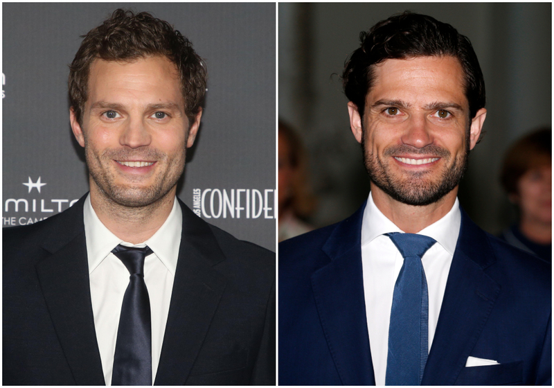 Jamie Dornan and Prince Carl Philip | Alamy Stock Photo by Faye Sadou/Media Punch Inc/Alamy Live News & Getty Images Photo by Michael Campanella