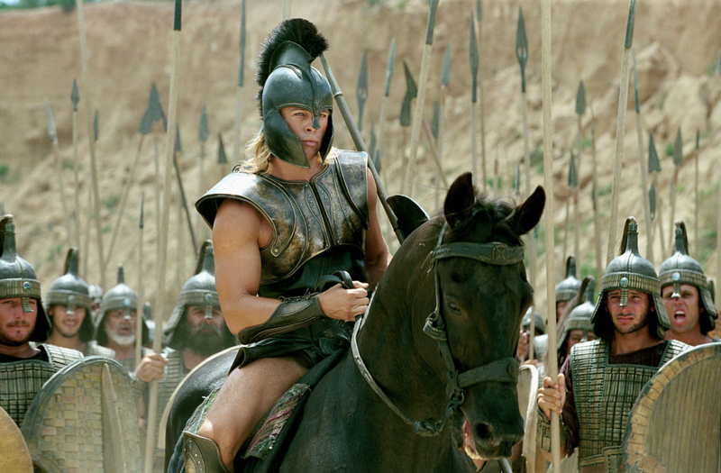 Brad Pitt como Aquiles en Troya | Alamy Stock Photo