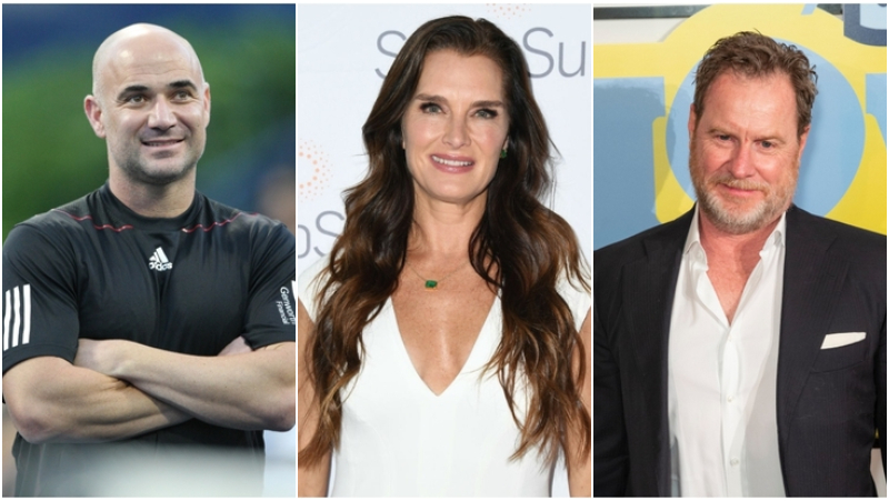 Brooke Shields: Andre Agassi & Chris Henchy | Shutterstock & Getty Images Photo by Jon Kopaloff