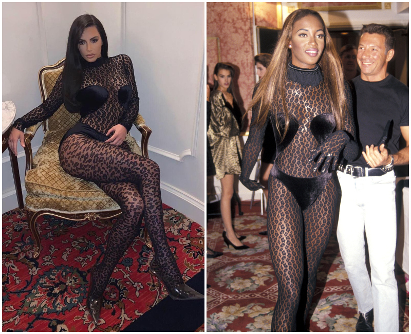 Kim Kardashian Vs. Naomi Campbell | Instagram/@kimkardashian & Getty Images Photo by Ron Galella Collection