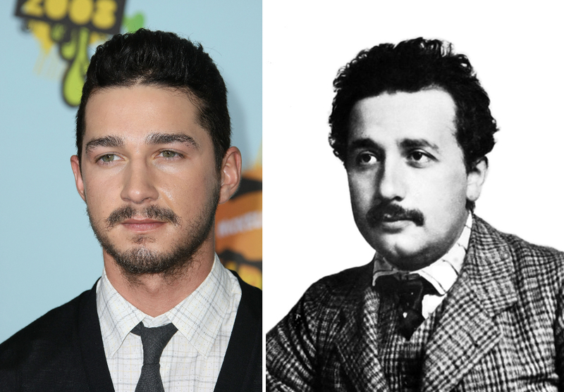 Shia LaBeouf und Albert Einstein | Alamy Stock Photo by ALLSTAR PICTURE LIBRARY & Science History Images/Photo Researchers