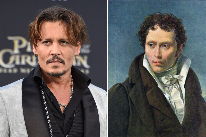 Johnny Depp und Arthur Schopenhauer | DFree/Shutterstock & Alamy Stock Photo by World History Archive