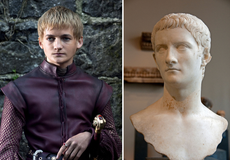 Jack Gleeson und Caligula | Alamy Stock Photo by HBO/AJ Pics & Peter Horree