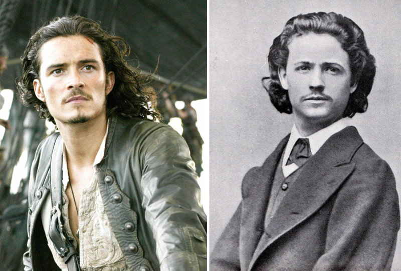 Orlando Bloom und der Maler Nicolae Grigorescu | Alamy Stock Photo by Entertainment Pictures & The History Collection