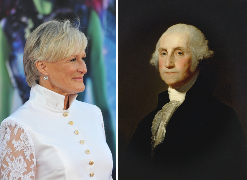 Glenn Close und George Washington | Featureflash Photo Agency/Shutterstock & Everett Collection/Shutterstock