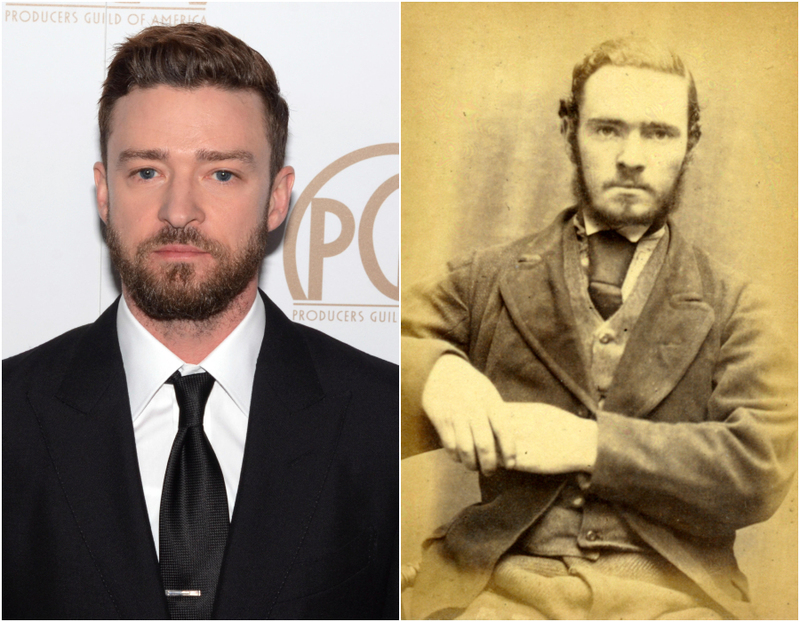 Justin Timberlake und ein englischer Bergarbeiter aus der viktorianischen Zeit | Alamy Stock Photo by Billy Bennight/The Photo Access & Flickr Photo by Tyne & Wear Archives & Museums 