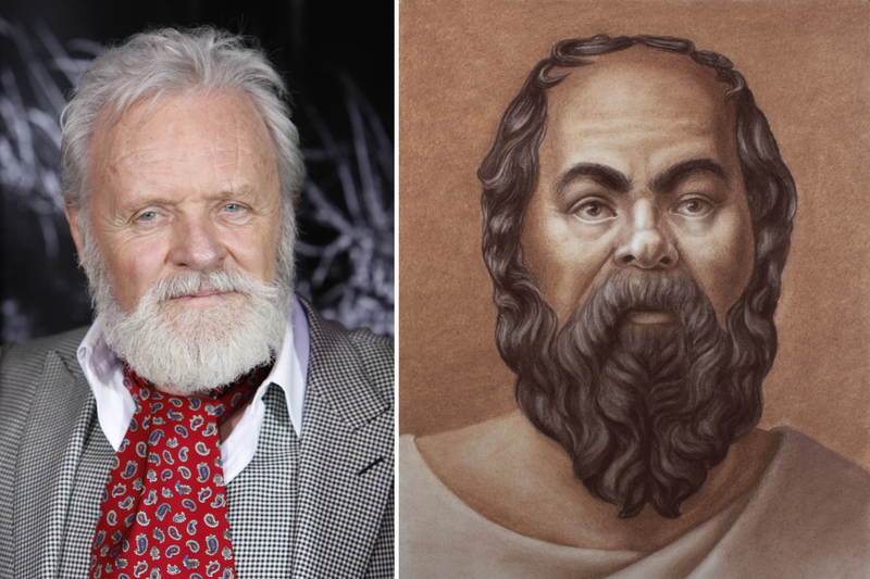 Anthony Hopkins und Sokrates | Joe Seer/Shutterstock & A.Sych/Shutterstock