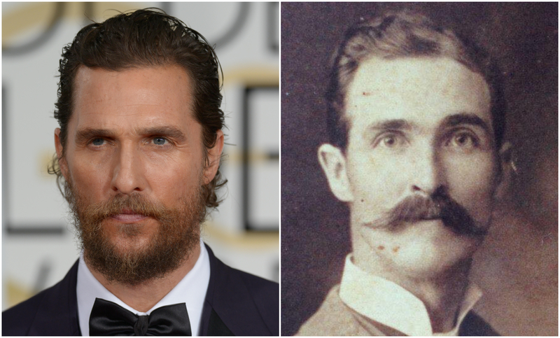 Matthew McConaughey und Jemandes Ur-Ur-Großvater | Alamy Stock Photo by Sydney Alford & Imgur.com/YkLjNFg