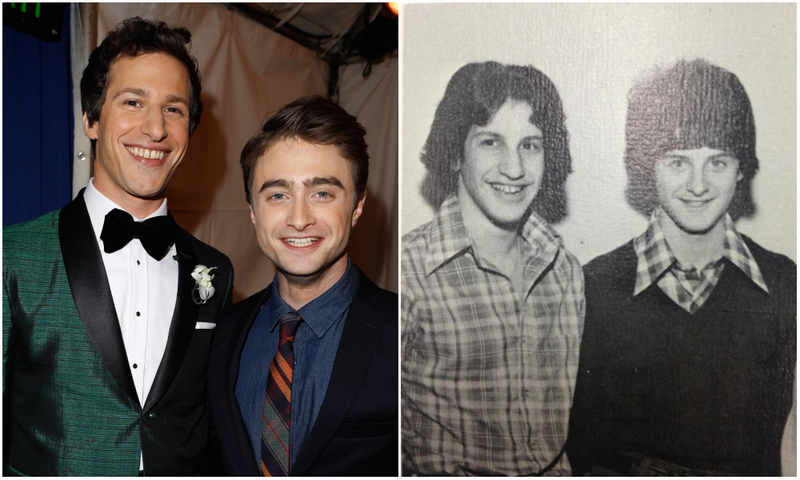 Andy Samberg und Daniel Radcliffe und diese zwei Männer aus den 70ern | Getty Images Photo by Jeff Vespa/WireImage & Imgur.com/tULM2AT