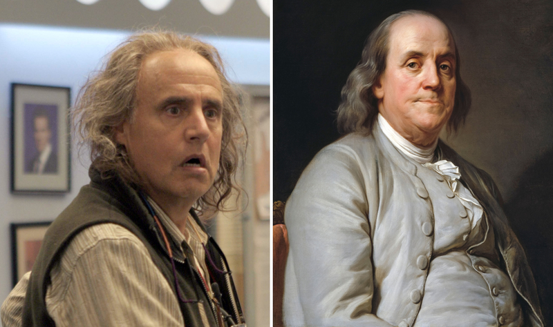 Jeffrey Tambor und Benjamin Franklin | Alamy Stock Photo by Photo 12/A7A collection & Wim Wiskerke