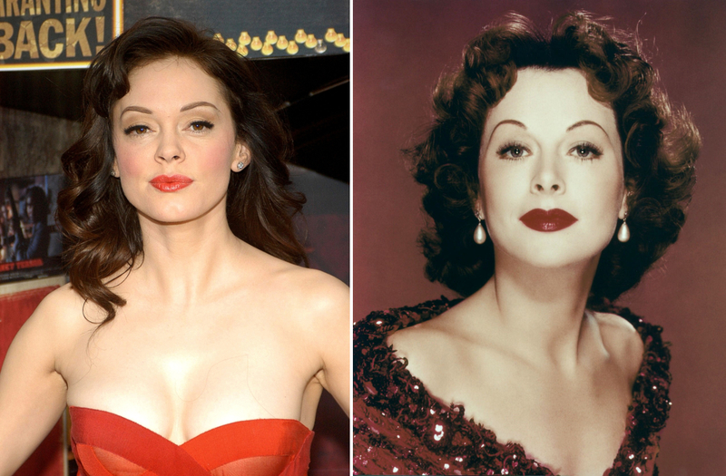 Rose McGowan und Hedy Lamarr | Everett Collection/Shutterstock & Alamy Stock Photo by All Star Picture Library