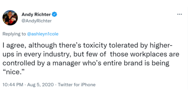 Andy Richter se distanció de Ellen | Twitter/@AndyRichter