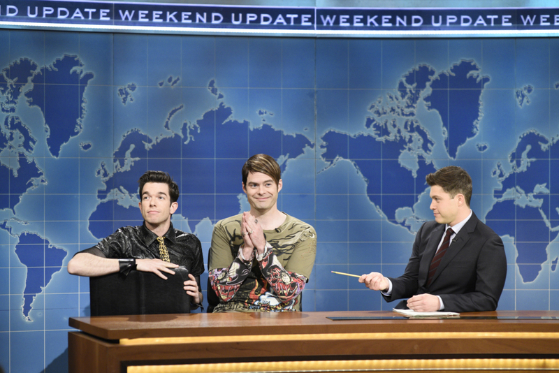 John Mulaney spielt Bill Hader bei Weekend Update einen Streich | Getty Images Photo by Will Heath/NBCU Photo Bank