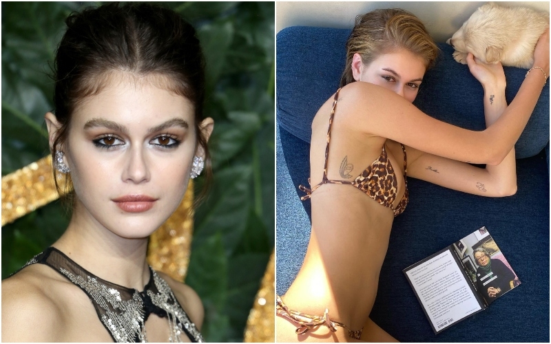 Kaia Gerber’s Fine Lines | Fred Duval/Shutterstock & Instagram/@kaiagerber