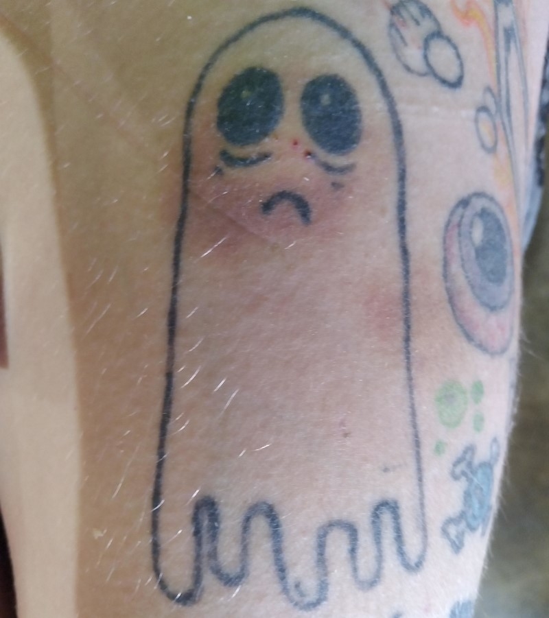 Tatuagem de Fantasma | Reddit.com/SalemxCaleb