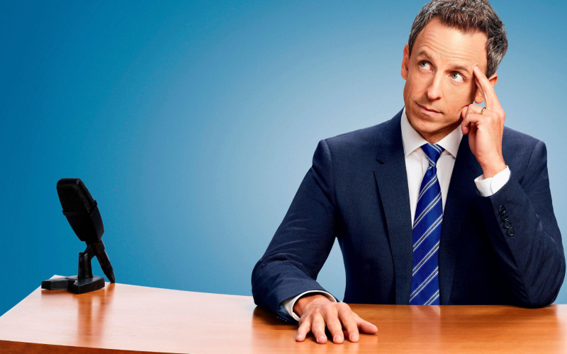 Seth Meyers (Then) | Alamy Stock Photo by NBC UNIVERSAL TELEVISION/Album 