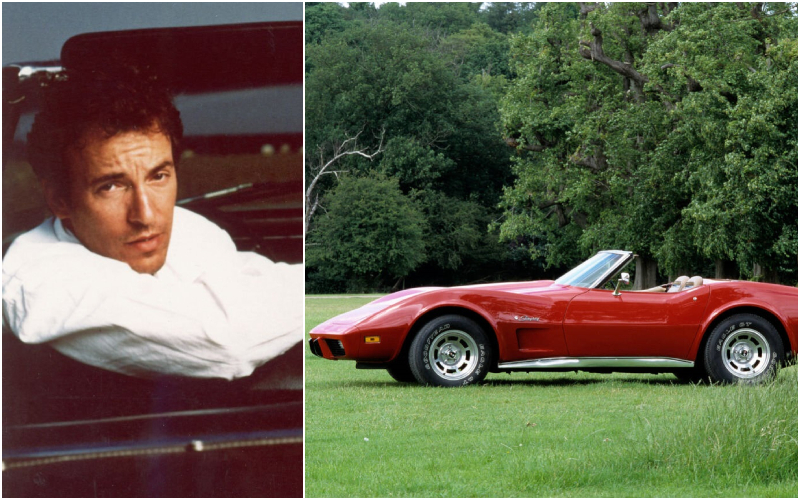 Bruce Springsteen — Chevrolet Corvette | Getty Images Photo by Hulton Archive & Alamy Stock Photo