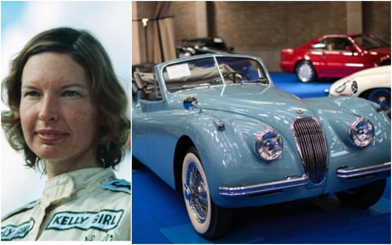 Janet Guthrie — 1953 Jaguar XK-120 | Getty Images Photo by Bettmann & Jack Taylor