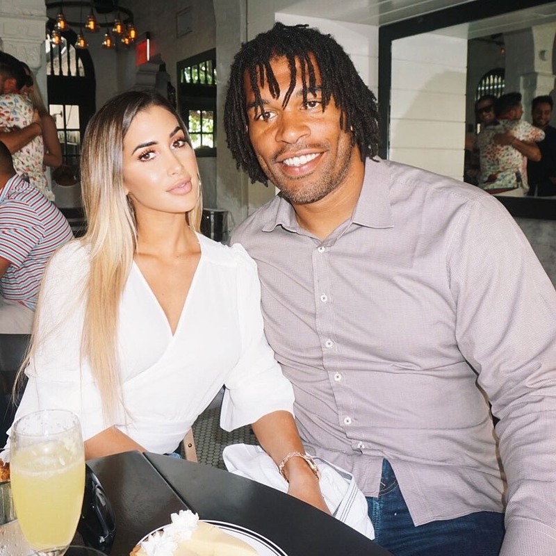 Julius Peppers and Claudia Sampedro | Instagram/@claudiasampedro