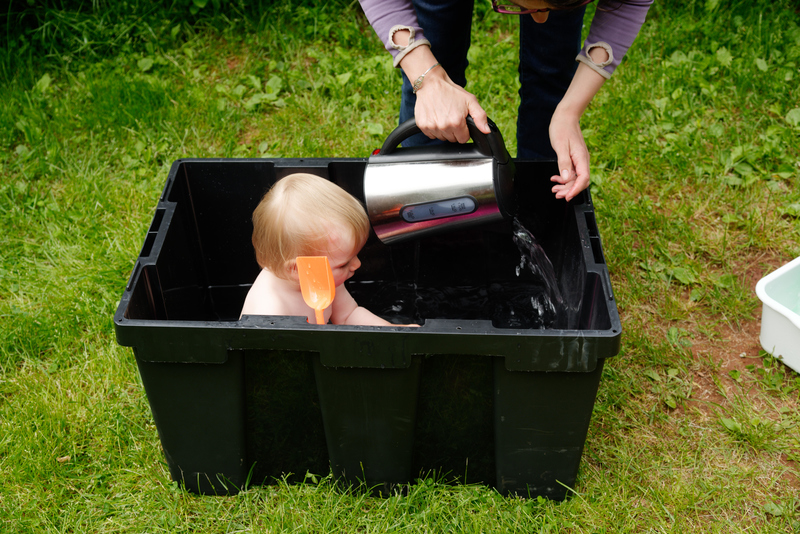 A Camping Bath | Alamy Stock Photo