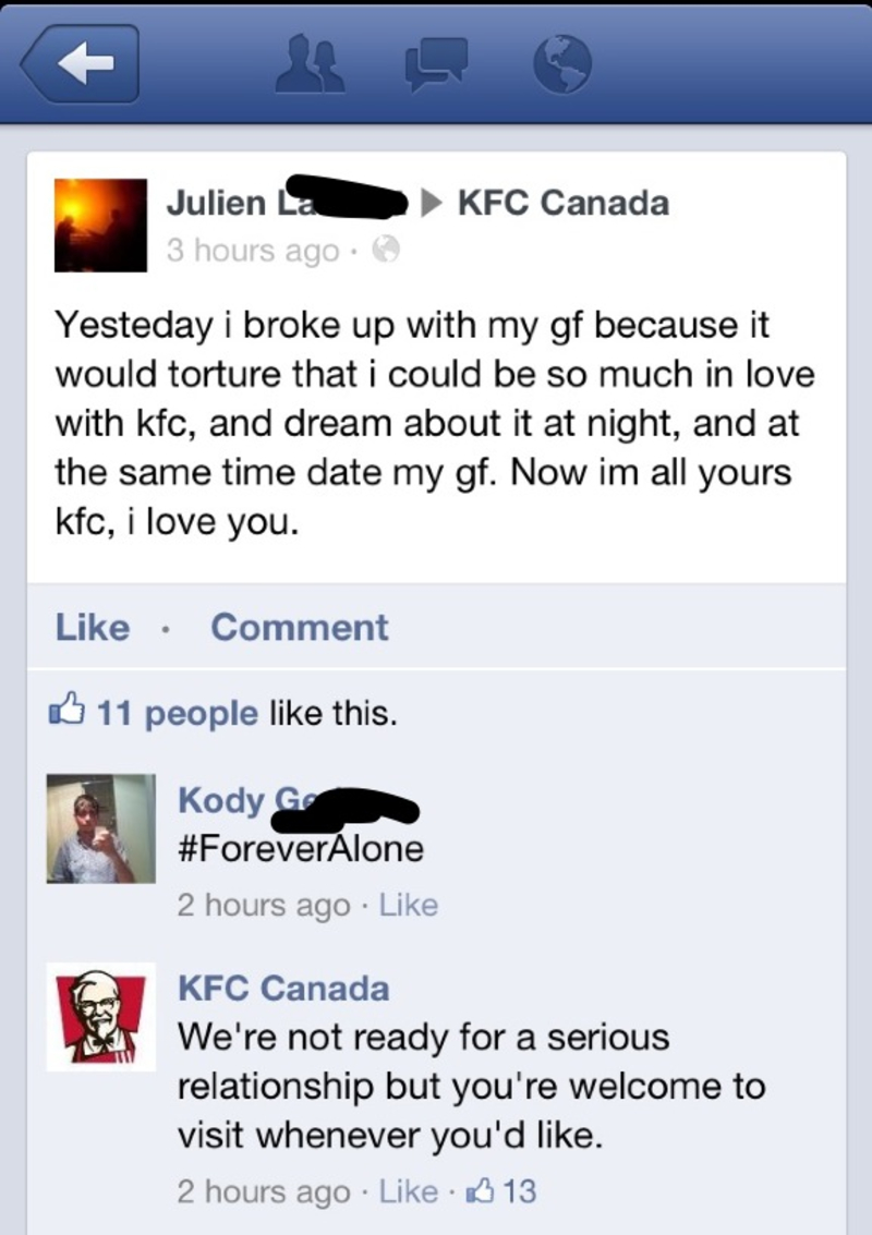 KFC Obsession | Imgur.com/peggysue