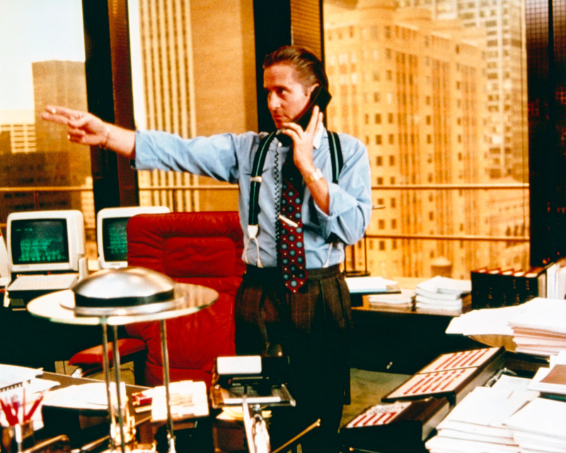 He Is Unforgettable as Gordon Gekko | Alamy Stock Photo