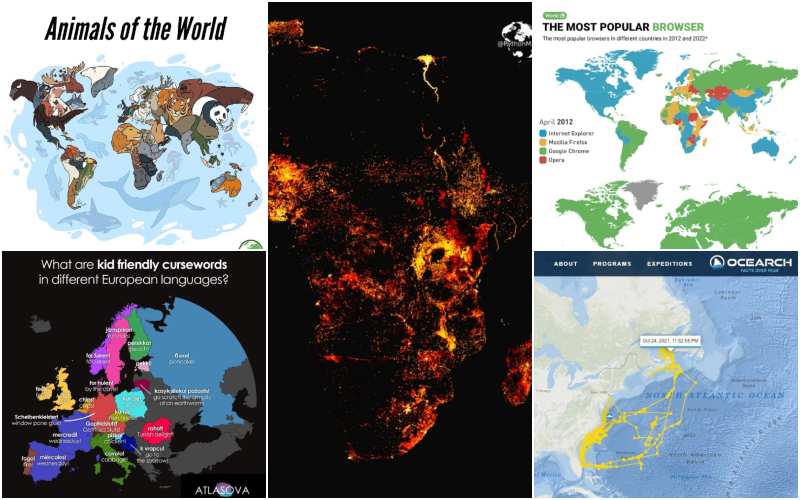 Fascinating Maps That Give a Completely Different Perspective on the World | Instagram/@rocaglobal & Reddit.com/symmy546 & theworldmaps & atlasova & VikingIsHere