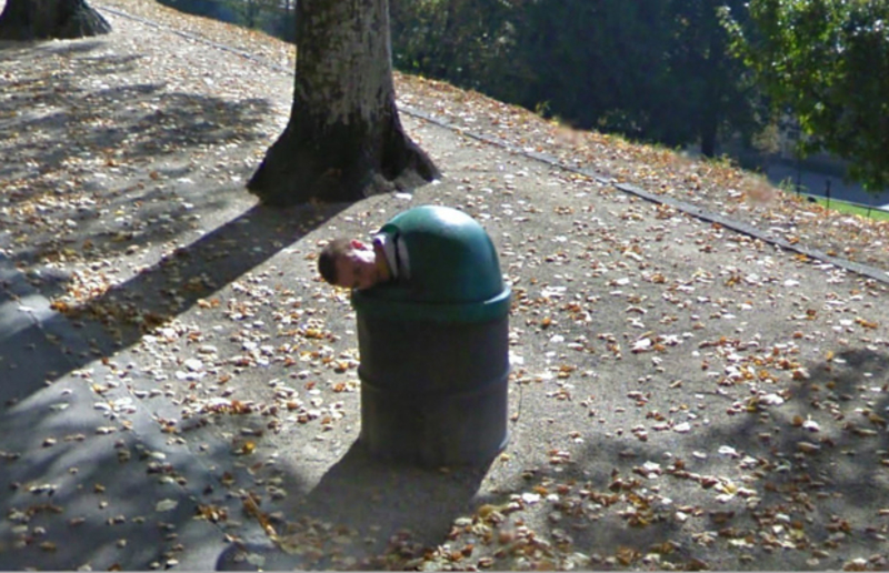 Sintiéndose basura | Imgur.com/uWbMzSR via Google Street View