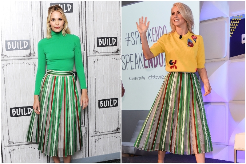 Leslie Bibb Vs. Julianne Hough | Getty Images Photo by Desiree Navarro & Daniel Zuchnik