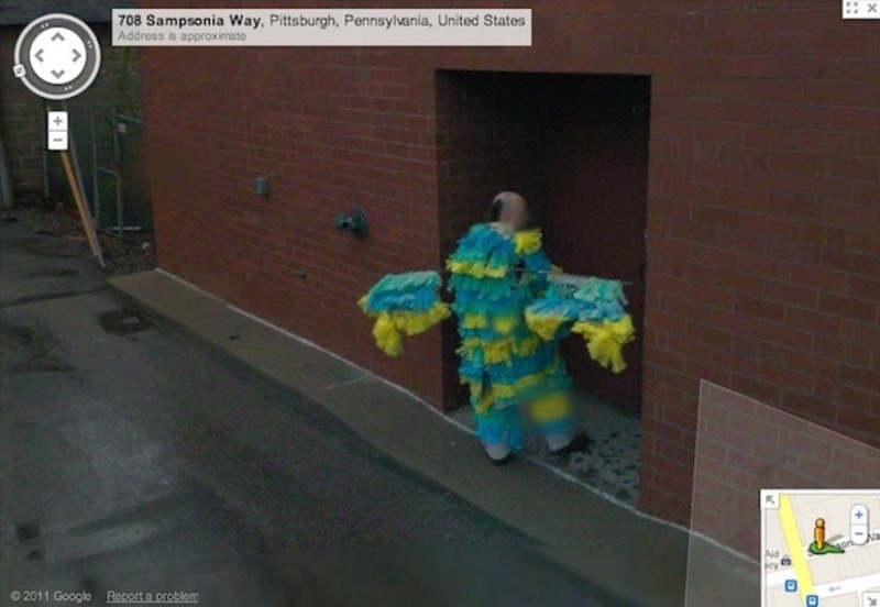 Um Pássaro Psicodélico? | Imgur.com/1ggSoYk via Google Street View