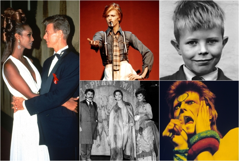 Von seinen berühmten Auftritten in verschiedenen Rollen bis zu seinem privaten Liebesleben: Die Geschichte von David Bowie | Alamy Stock Photo by Ron Wolfson/Rock Negatives/MediaPunch & ARCHIVIO GBB & Trinity Mirror/Mirrorpix & Getty Images Photo by Steve Morley/Redferns & Gijsbert Hanekroot/Redferns