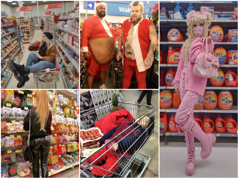 Coisas Inacreditáveis Que Pessoas Usaram Nos Supermercados | Instagram/@gerd0s & @mikebuseyshow & @nicolettascieri & @heytherelizpace & @rincastles