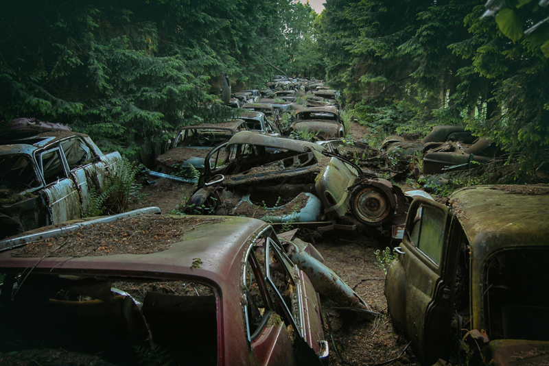 Cars Left By US Soldiers in Belgium | Alamy Stock Photo by Media Drum World