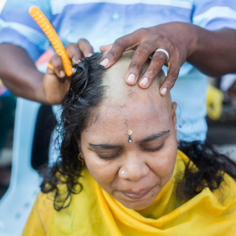 The Sacred and Profitable Trade of Indian Hair | Alamy Stock Photo