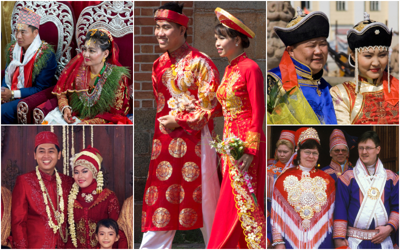 Trajes de Casamento Tradicionais de Várias Partes do Mundo | Alamy Stock Photo 