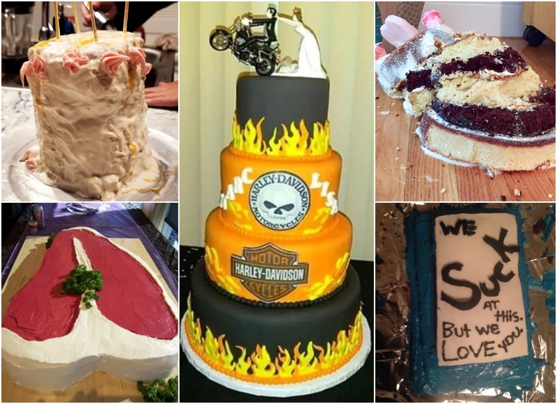 Wedding Cake Fails the Guests Will Never Forget | Reddit.com/dicedtomatoes & nikdahl & photog679 & bewareofzombiesadele & Twitter/@KBMM