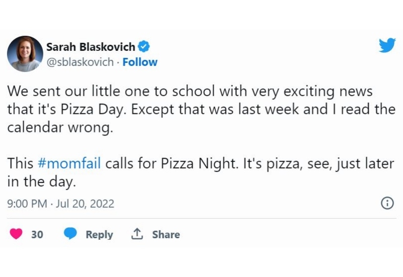 The Mom Who Got Her Pizza On | Twitter/@sblaskovich