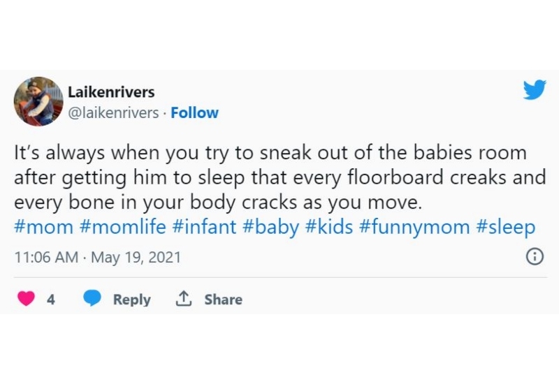 The Mom With Creaky Floors (and Bones?) | Twitter/@laikenrivers