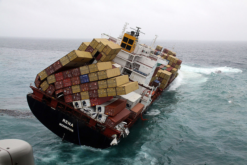 Navio quase perde sua carga | Getty Images Photo by Maritime New Zealand/Mark Alen