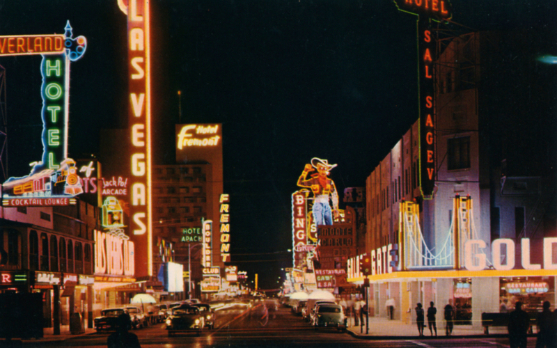 Las Vegas e Seu Design Característico | Alamy Stock Photo by Curt Teich Postcard Archives/Heritage Image Partnership Ltd