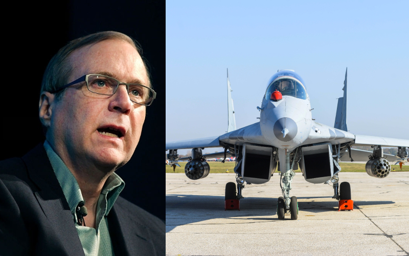 Paul Allen – Mig 29 Fighter Jet – Estimated $13.5 Million | Getty Images Photo by Kim Kulish/Corbis & Shutterstock