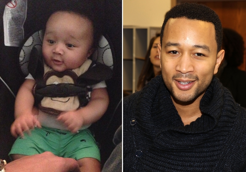 Un tierno y mini John Legend | Twitter/@rahelllaa & Getty Images Photo by Paul Morigi/WireImage