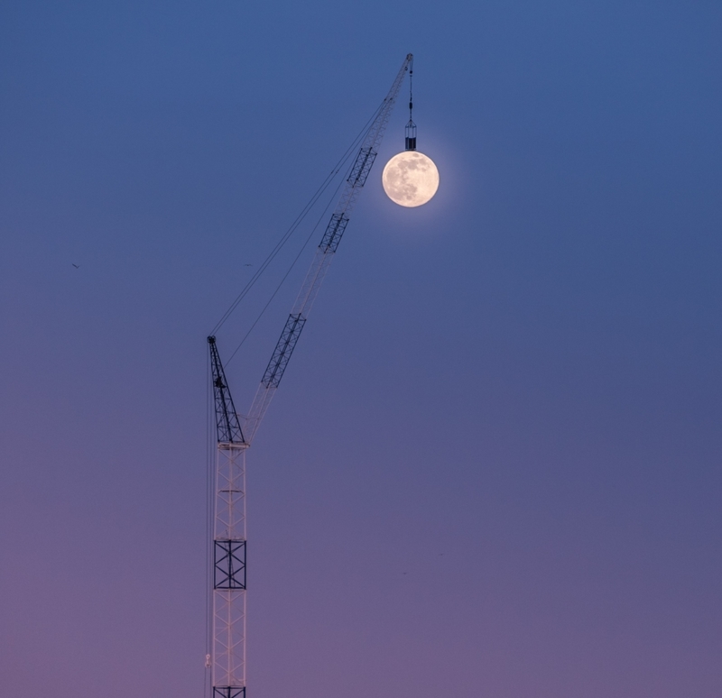 Der Mond hängt oben | Shutterstock