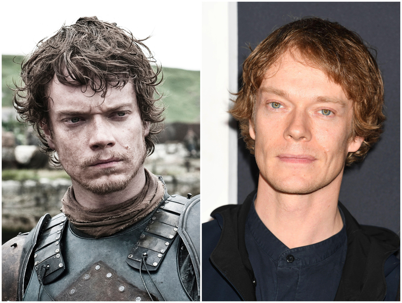 Alfie Allen – Theon Greyjoy | MovieStillsDB Photo by Draufwischer/HBO & Alamy Stock Photo by Jeffrey Mayer